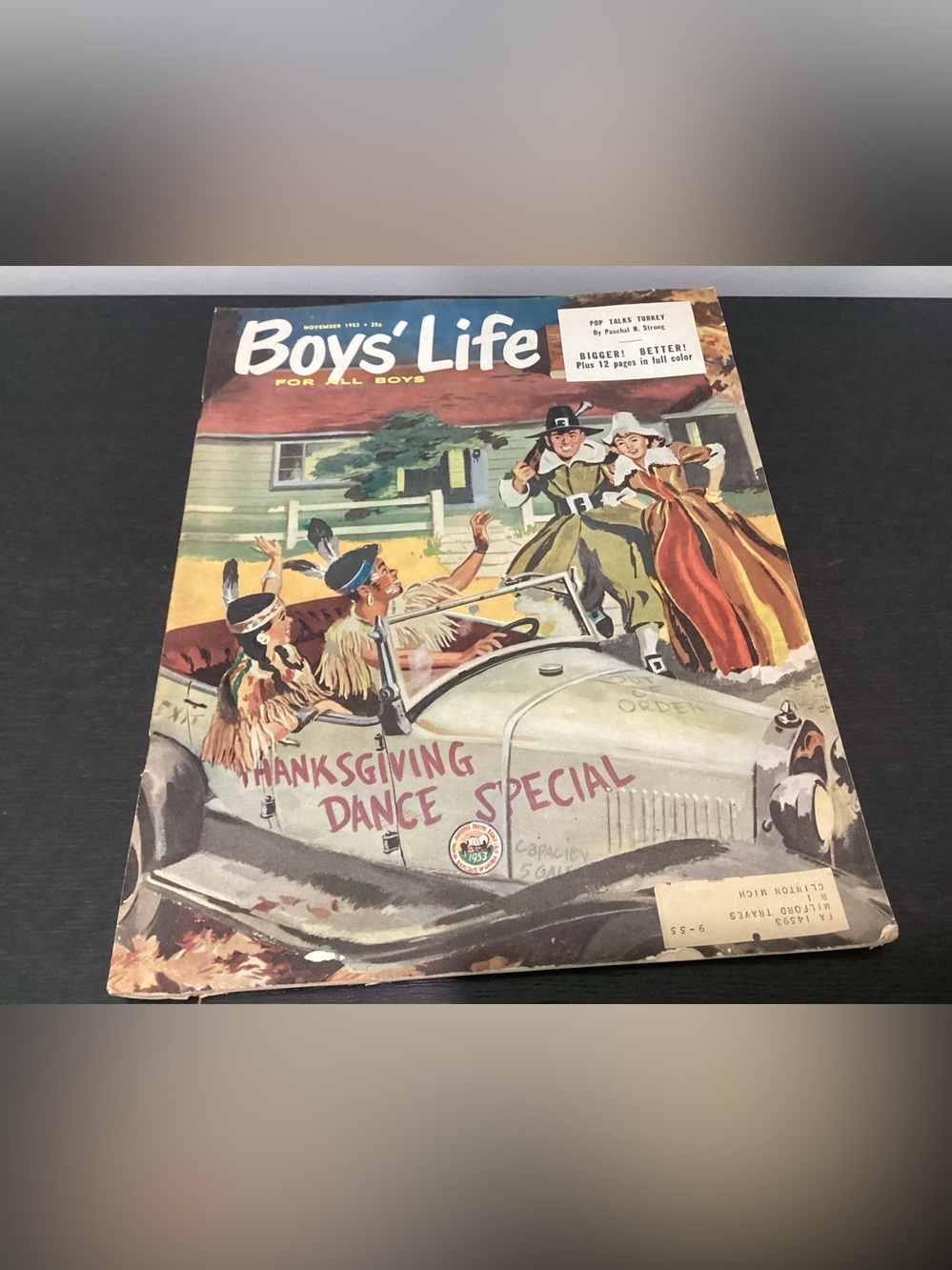 Vtg. 1953 BOY’S LIFE FOR ALL BOYS Magazine. “Thanksgiving Dance Special” Theme.